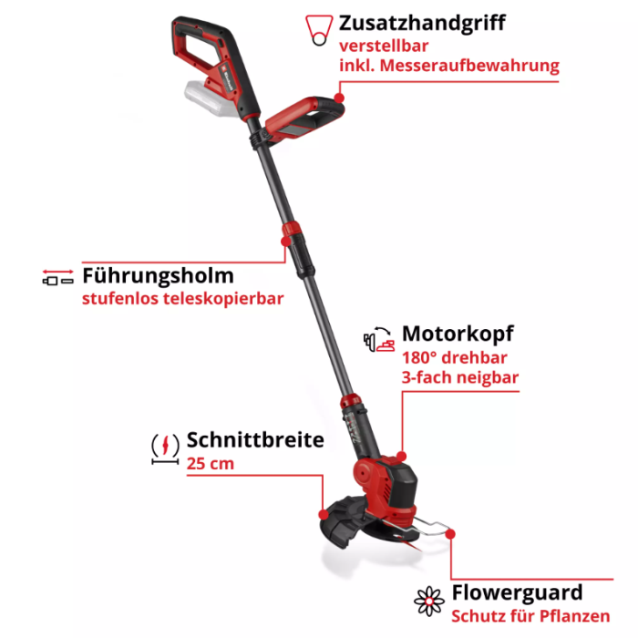 Einhell Akku-Rasentrimmer GE-CT 18/25 Li-Solo, 3411255